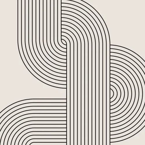 Retro Line Art Bauhaus Print, Line Drawing Wall Art, Digital Download, Printable Art, Black and White, Geometric Mid Century Poster